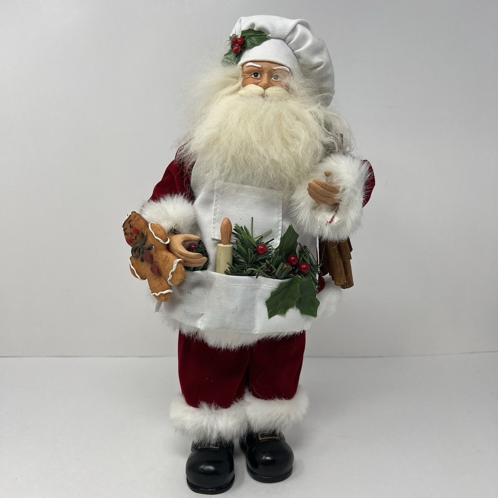 Santa Claus Christmas Baker Figure Ginger Bread Holiday Decorβ Display 12"